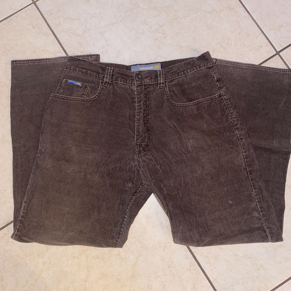 VTG Authentic Alphanumeric (a#) Corduroy Pants, Baggy BROWN (32x31) RARE